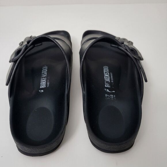 BIRKENSTOCK Arizona Eva Sandals Womens 6 6.5 EU 37 Black Slides Waterproof - Picture 3 of 8